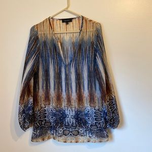 Oversized snake print blouse